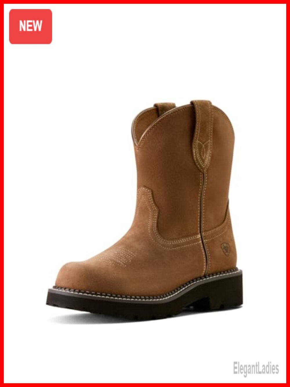 Suede Slouch Western Boots with 4LR Comfort Technology